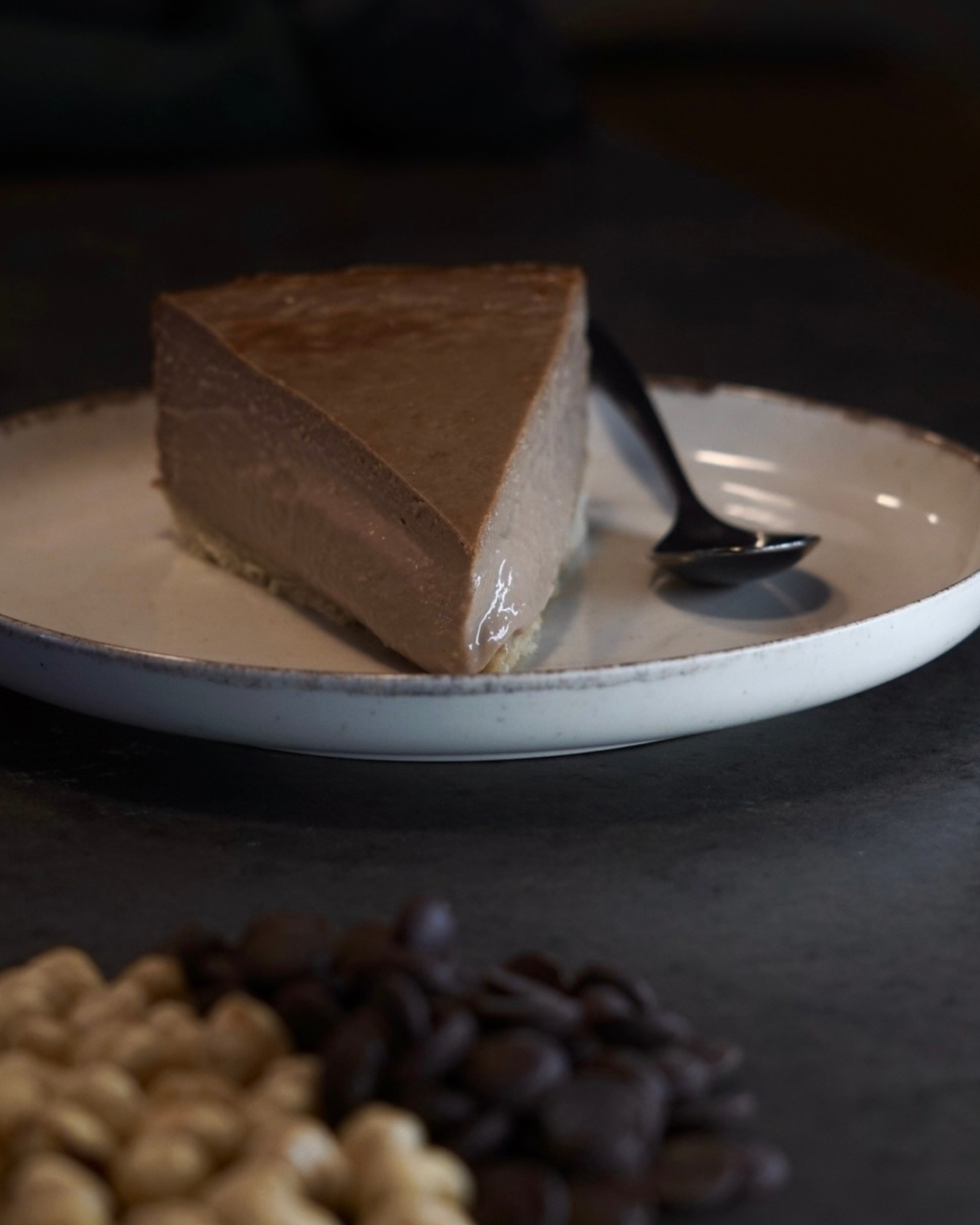 Tarta de queso con Avellanas y Chocolate